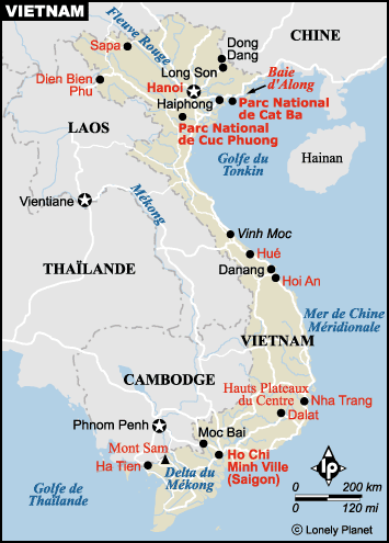 cliquez ii pour agrandir la carte du Vietnam !